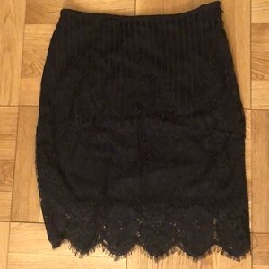 Black lace skirt